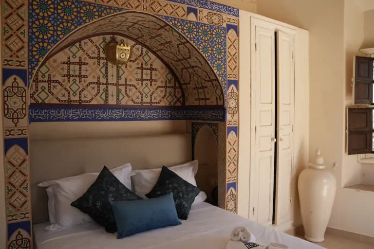 Vue du Maristan Aïcha — palmeraie de Marrakech