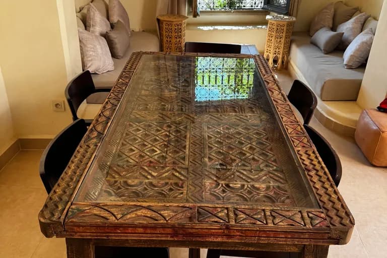 Vue du Maristan Aïcha — palmeraie de Marrakech